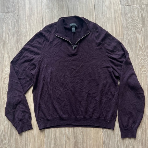 The Men's Store at Bloomingdale's Quarter Zip Merino Wool Sweater Men's 2XL - Picture 1 of 5